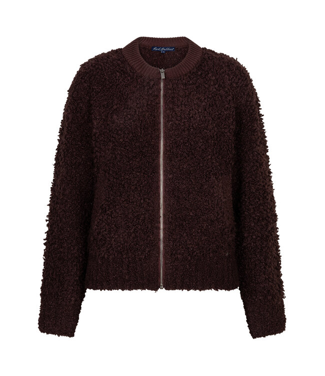 SRB5073/burgundy Bomber knit boucle