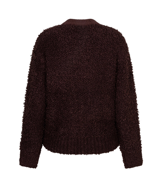 SRB5073/burgundy Bomber knit boucle