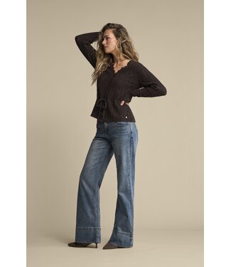 Red Button SRB5039/espresso Cardigan ajour sparkle