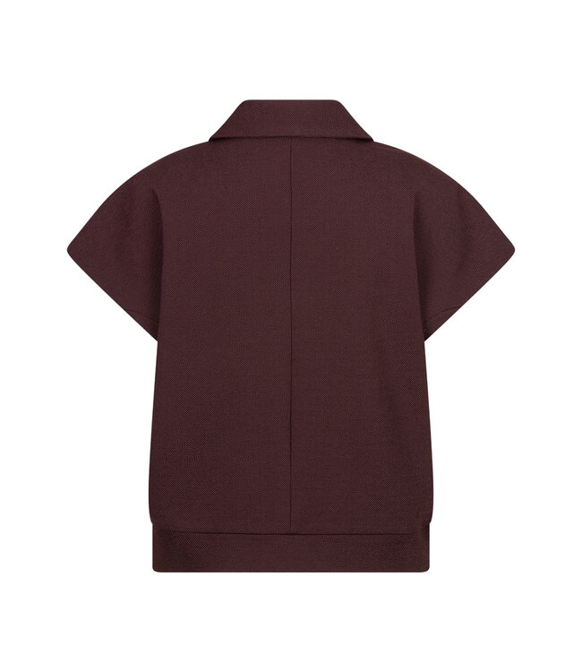 SRB5127/burgundy Bomber sleeveless fancy punta