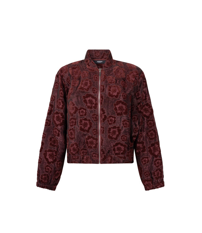 DAY-W26/000326-stonered  DAY JASJE vj 219 velvet jacquard zipper closure