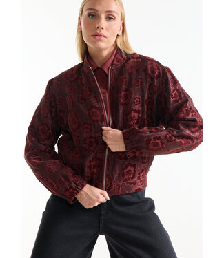 JANSEN Amsterdam DAY-W26/000326-stonered  DAY JASJE vj 219 velvet jacquard zipper closure
