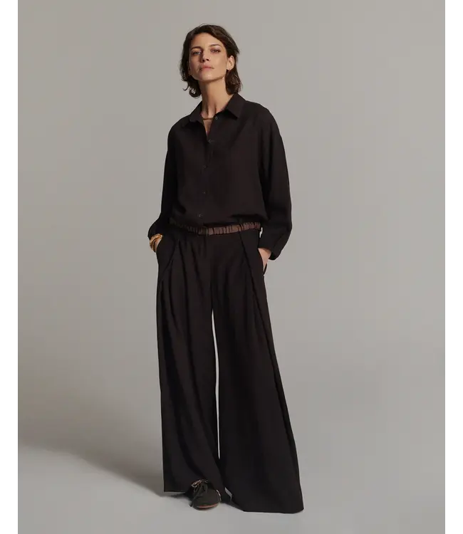 4s3022-12483/000754-Darkchocolate  Trousers Viscose twill