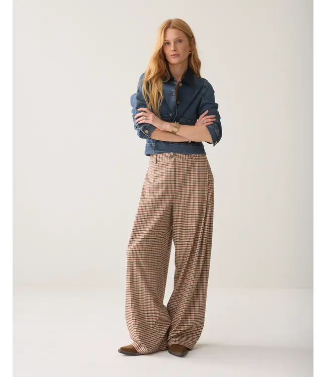 4s3042-12496/000120-Multicolour  Trousers Check goji berry