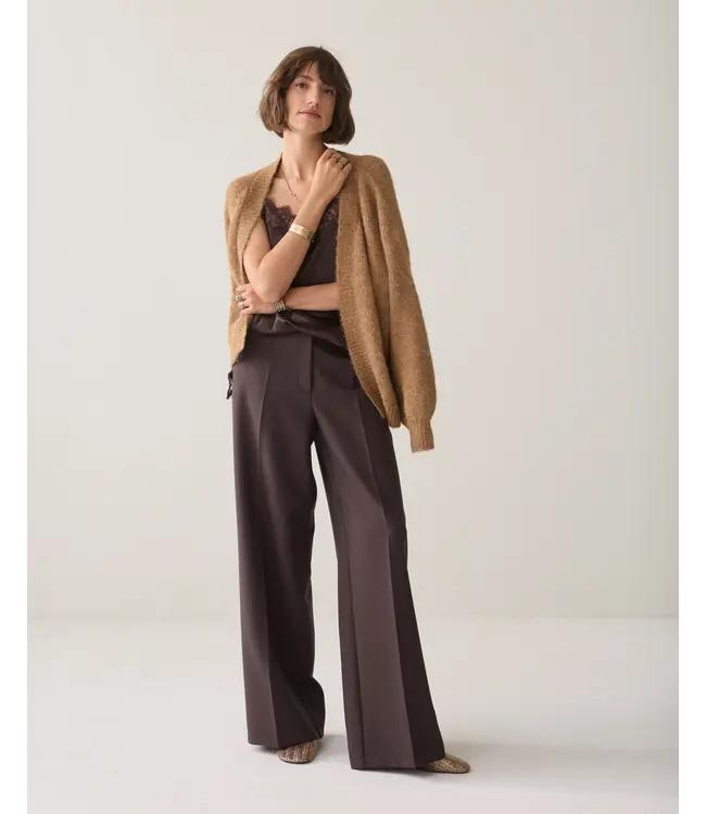 4s2369-11680/000754-Darkchocolate  Trousers Foam uni