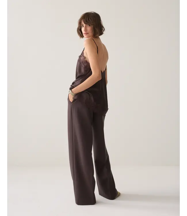 4s2369-11680/000754-Darkchocolate  Trousers Foam uni