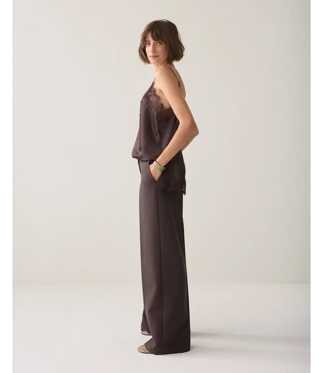 4s2369-11680/000754-Darkchocolate  Trousers Foam uni