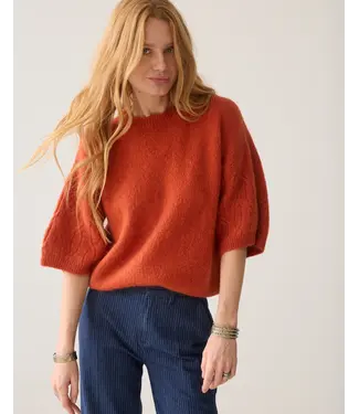 Summum Woman 7s8040-70100/000508-Gojiberry  Boxy sweater Mohair wool blend knit