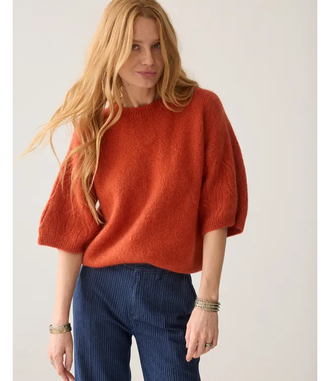 7s8040-70100/000508-Gojiberry  Boxy sweater Mohair wool blend knit