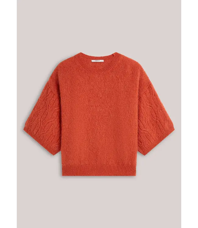 7s8040-70100/000508-Gojiberry  Boxy sweater Mohair wool blend knit