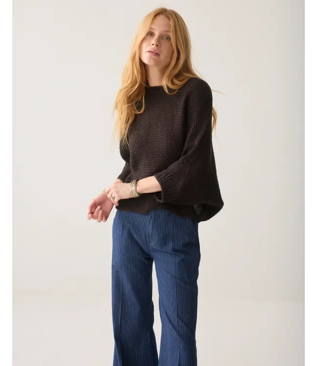 7s8029-70093/000754-Darkchocolate  Wrap sweater Super soft knit