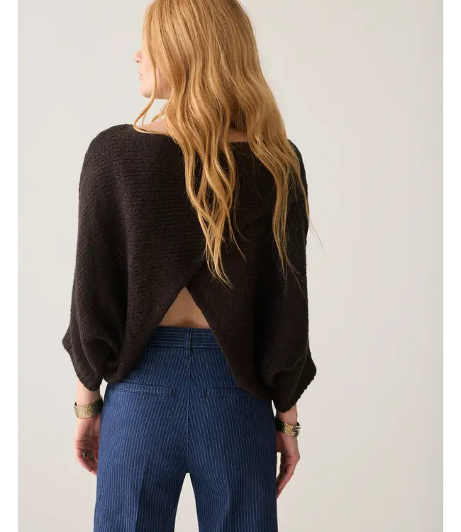 7s8029-70093/000754-Darkchocolate  Wrap sweater Super soft knit