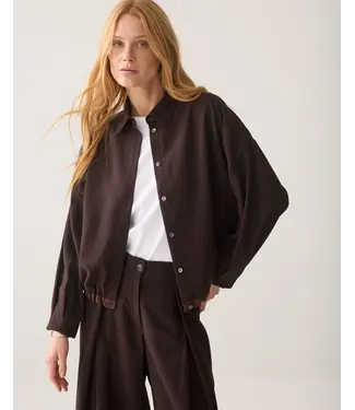 Summum Woman 2s3543-12483/000754-Darkchocolate  Blouse Viscose twill