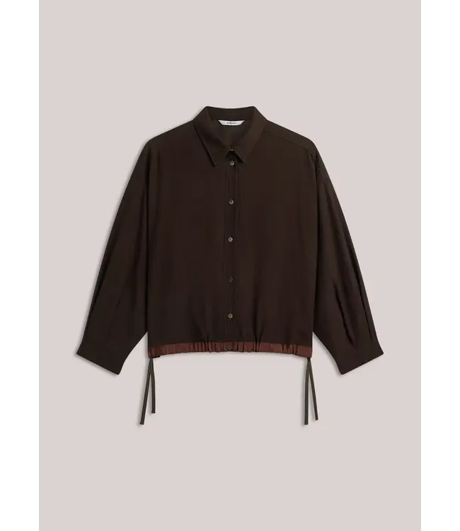 2s3543-12483/000754-Darkchocolate  Blouse Viscose twill