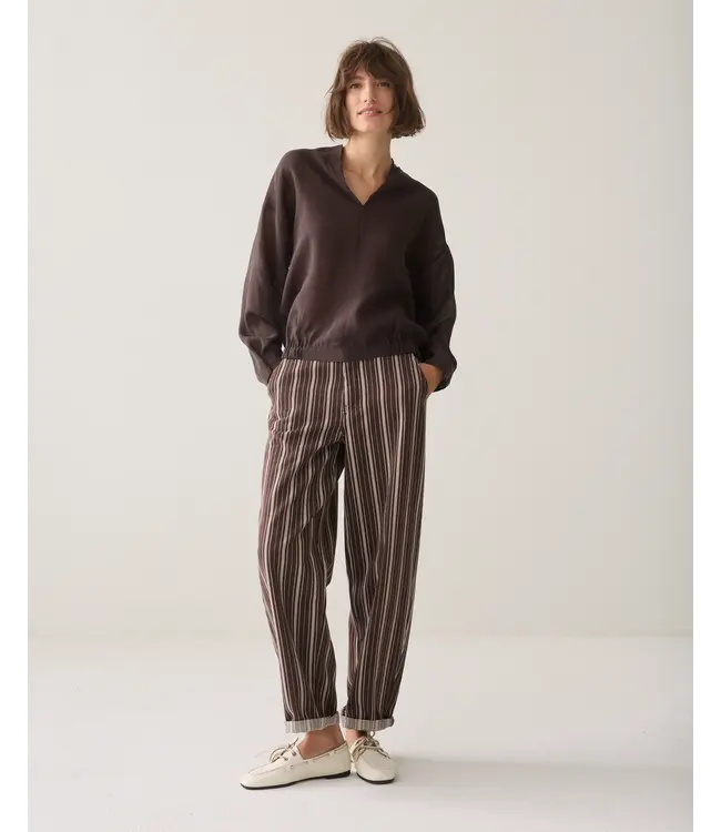 2s3528-12492/000754-Darkchocolate  Top v neck Lyocell blend