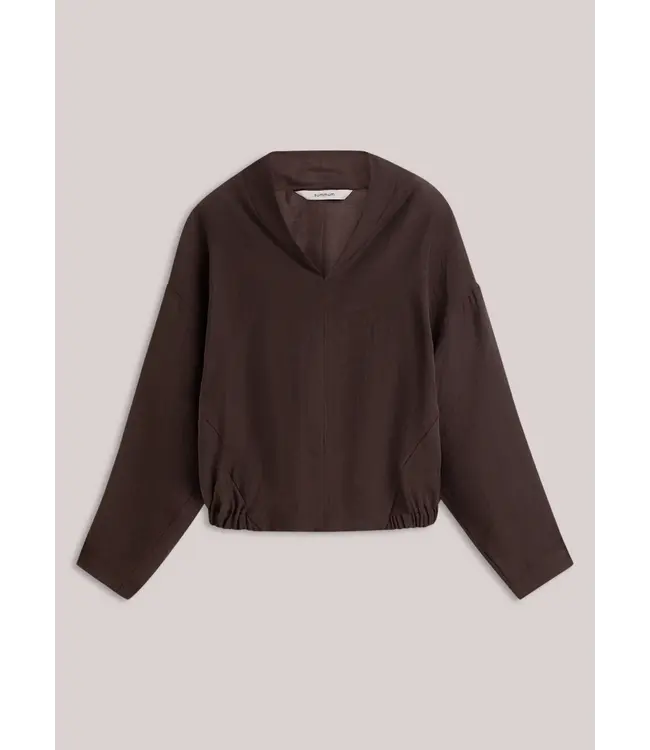 2s3528-12492/000754-Darkchocolate  Top v neck Lyocell blend