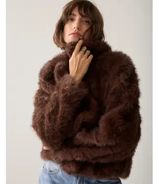Summum Woman 1s1320-12525/000754-Darkchocolate  Jacket Soft faux fur