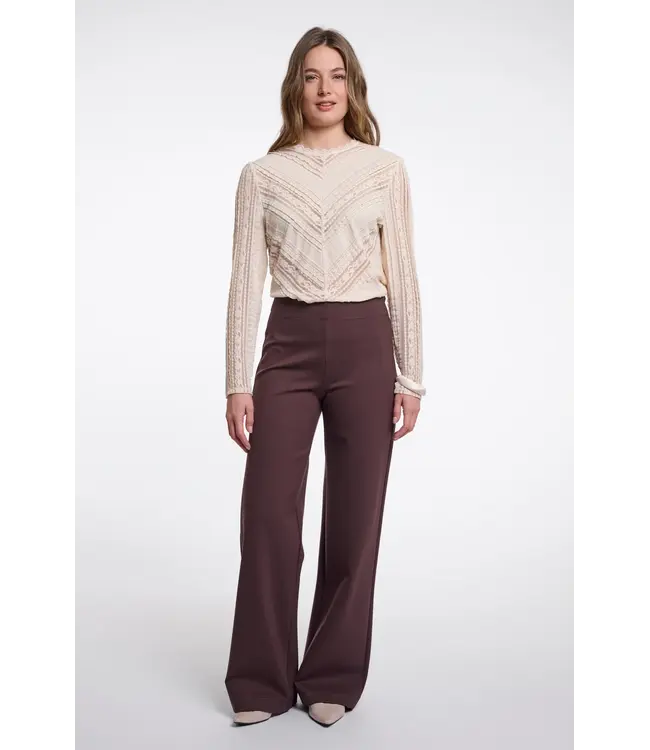 HabiRegular.7002612/Peated  Regular length wide leg pants