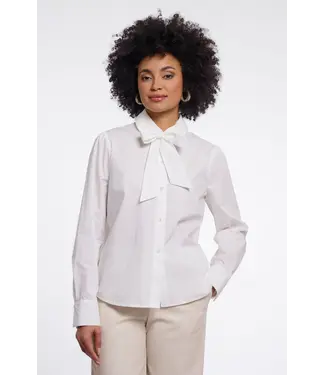 Rino & Pelle Ago.7012611/White  Blouse with tie