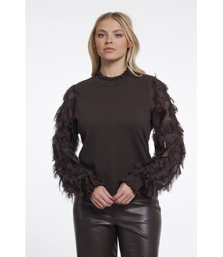 Rino & Pelle Janique.5002612/Peated  Knitted pullover with fancy long sleeves