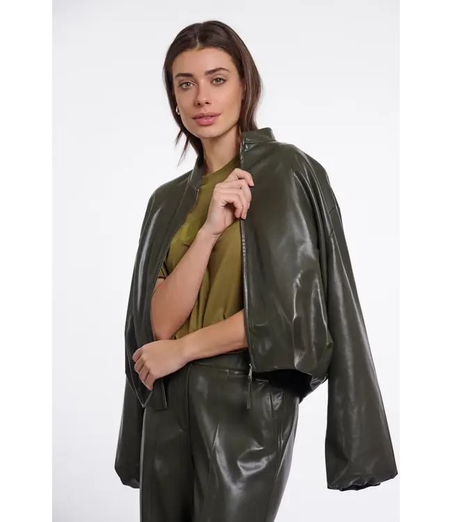 Boja.7502612/HunterGreen  Blouson jacket with zipper closure