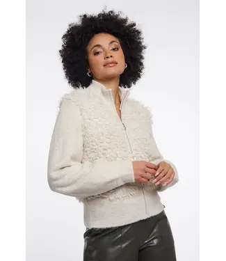Rino & Pelle Malak.5002612/Birch  Knitted cardigan with zipper closure