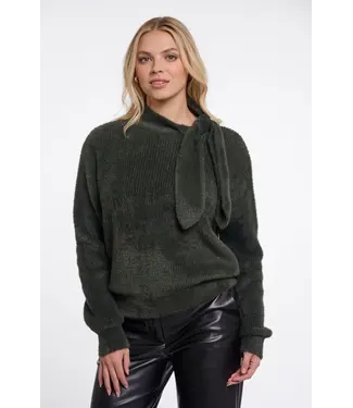 Rino & Pelle Griselda.5002612/HunterGreen  Pullover with bowtie neckline