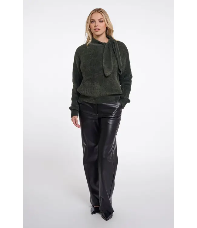 Griselda.5002612/HunterGreen  Pullover with bowtie neckline