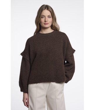 Rino & Pelle Odean.5002612/DarkBrown  Knitted pullover