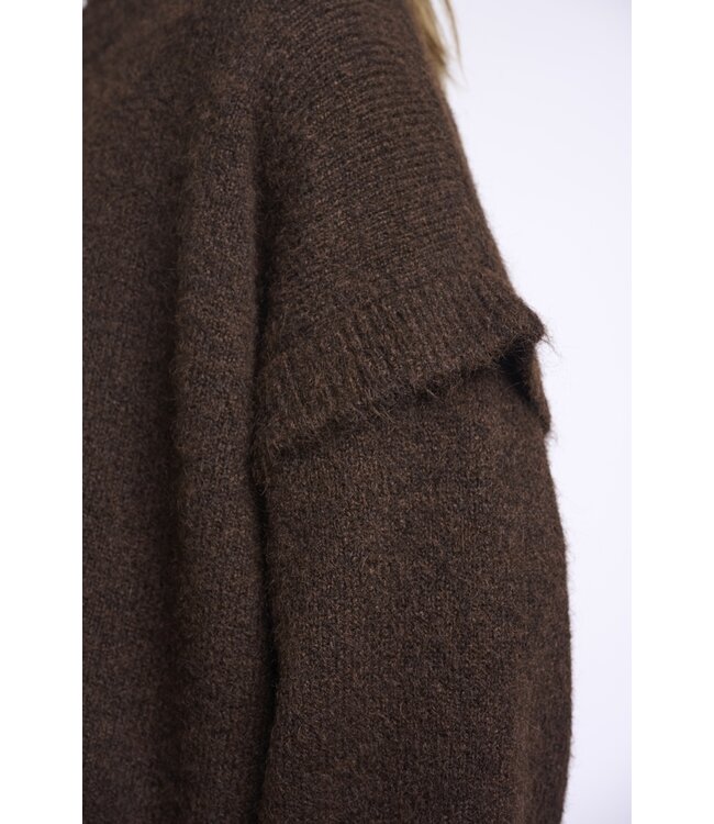 Odean.5002612/DarkBrown  Knitted pullover
