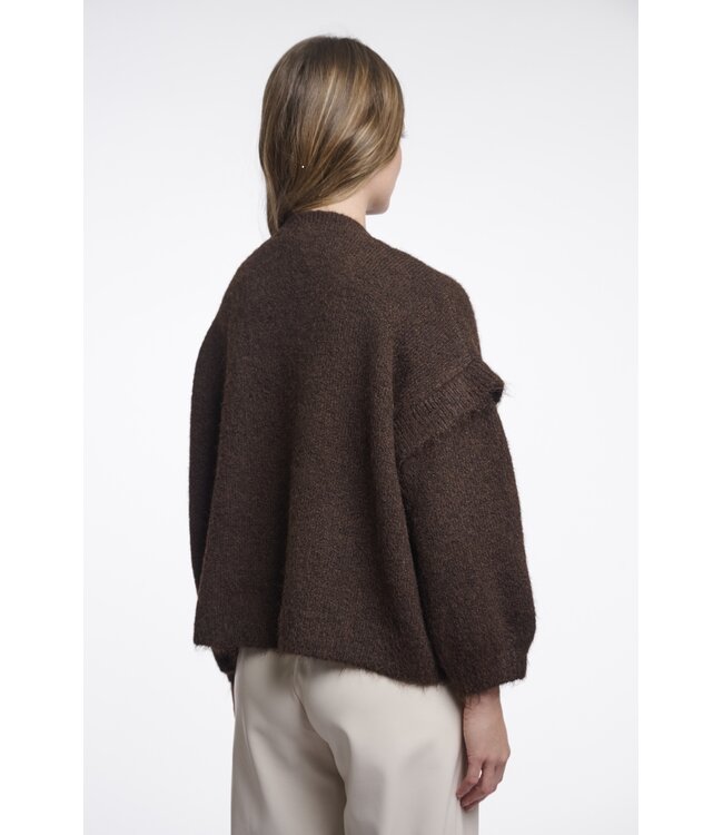Odean.5002612/DarkBrown  Knitted pullover