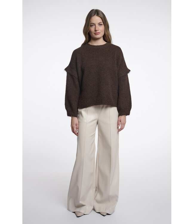 Odean.5002612/DarkBrown  Knitted pullover