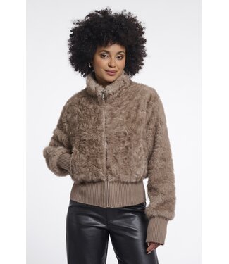 Rino & Pelle Quirijn.7002612/MochaLatte  Short jacket with button closure