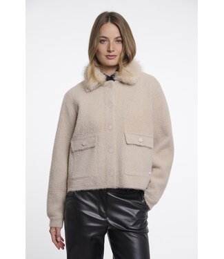 Rino & Pelle Nia.5002612/Stone  Jacket with detachable collar