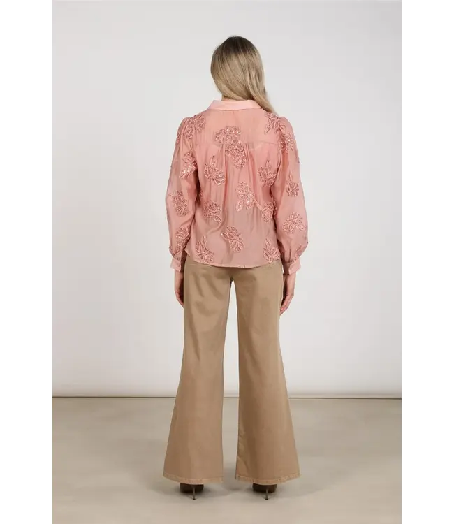NKF02156/Rose  Antonella Blouse Paillet Flower