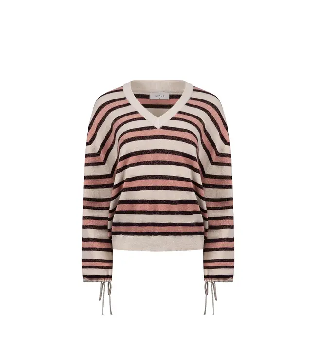 NKF03054/SandRose  Kim Pullover Stripe