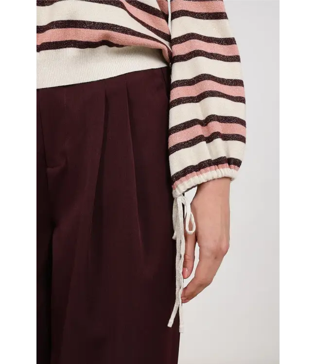 NKF03054/SandRose  Kim Pullover Stripe