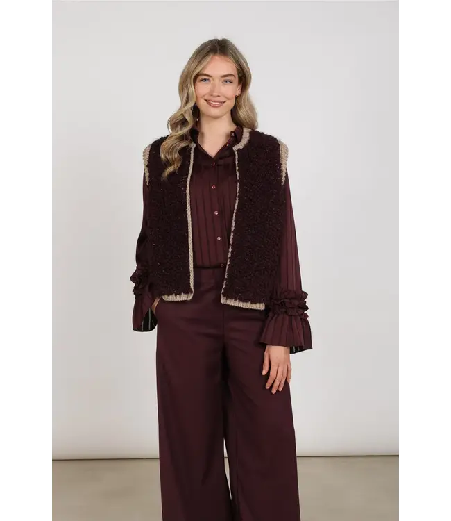 NKF08031/CherryTaupe  Lana Gilet