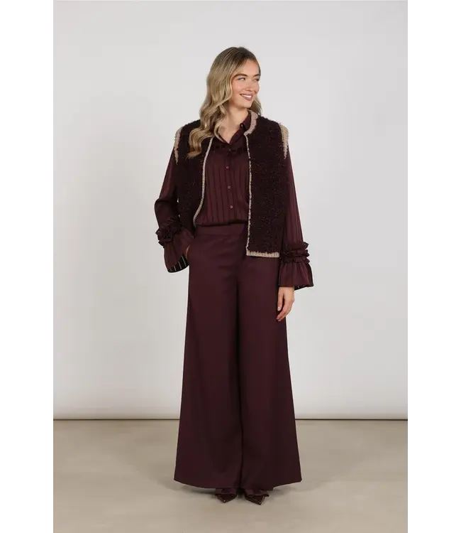 NKF08031/CherryTaupe  Lana Gilet