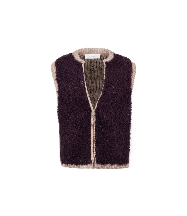 NKF08031/CherryTaupe  Lana Gilet