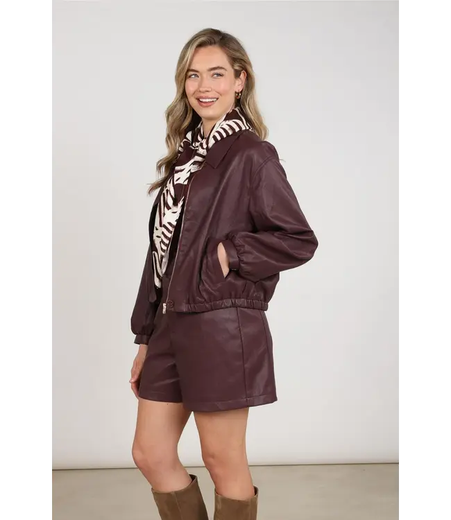 NKF13103/Cherry  Dominique Jacket PU