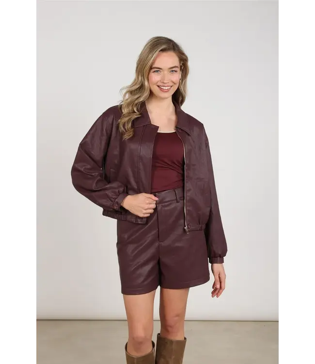 NKF13103/Cherry  Dominique Jacket PU