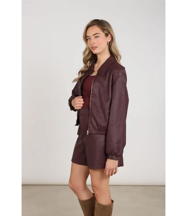 NKF13103/Cherry  Dominique Jacket PU