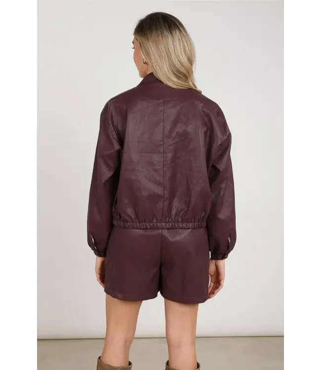NKF13103/Cherry  Dominique Jacket PU