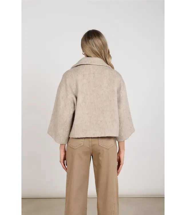 NKF13149/Sand  Danique Jacket Pearls