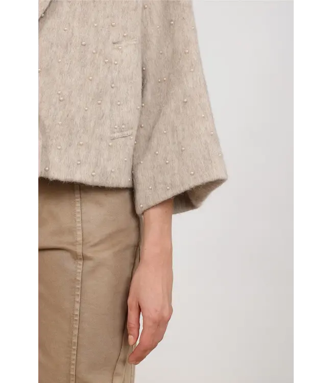 NKF13149/Sand  Danique Jacket Pearls