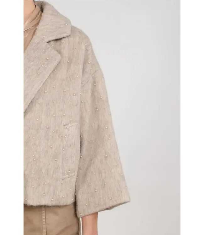 NKF13149/Sand  Danique Jacket Pearls