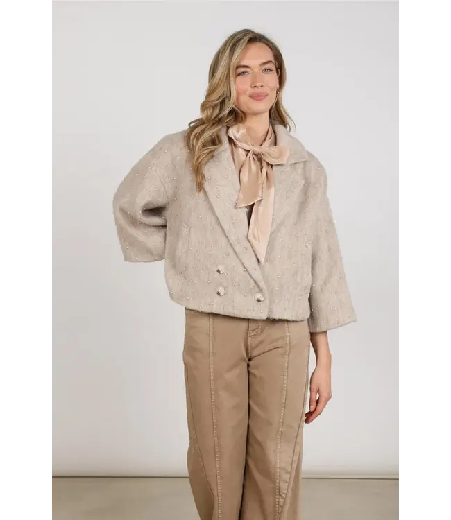 NKF13149/Sand  Danique Jacket Pearls