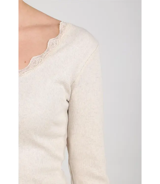 NKF01101/Sand  Mika Top Lace