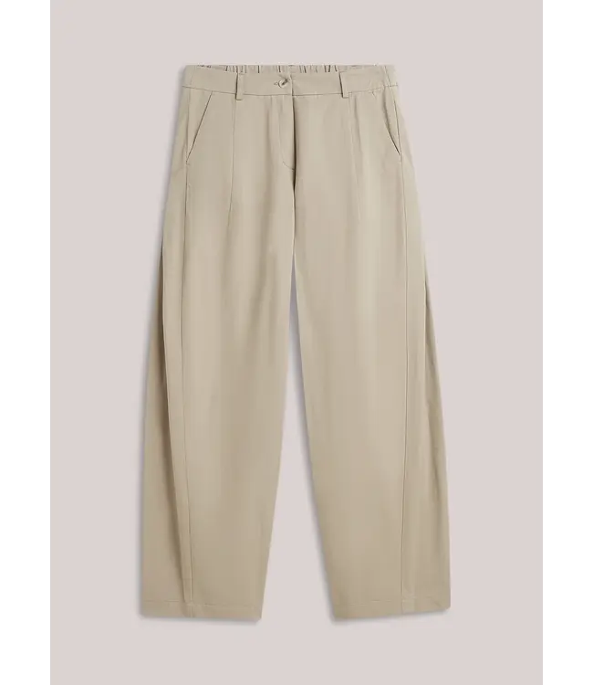 4s3044-12484/000708-Lighttaupe  Trousers barrel fit Cotton